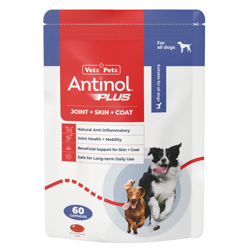 Antinol Plus: capsule naturali antinfiammatorie per articolazioni e mobilità dei cani
