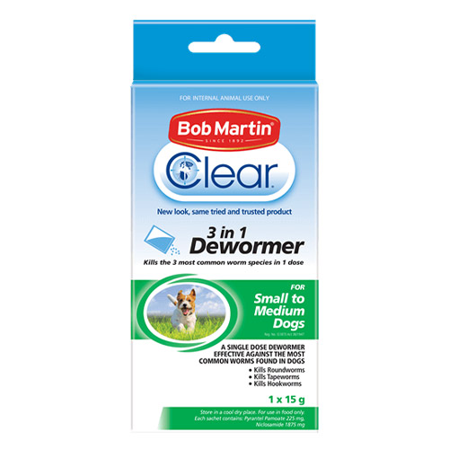 Bob Martin Clear 3 in 1: vermifugo per cani