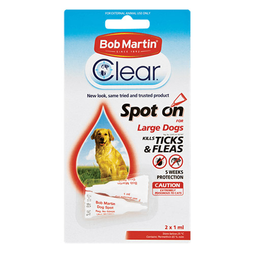 Bob Martin Clear Ticks & Fleas Spot On per cani