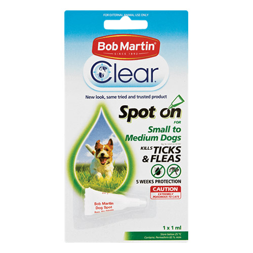 Bob Martin Clear Ticks & Fleas Spot On per cani