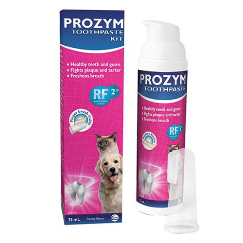 Kit dentifricio Prozym Rf2 per cani e gatti