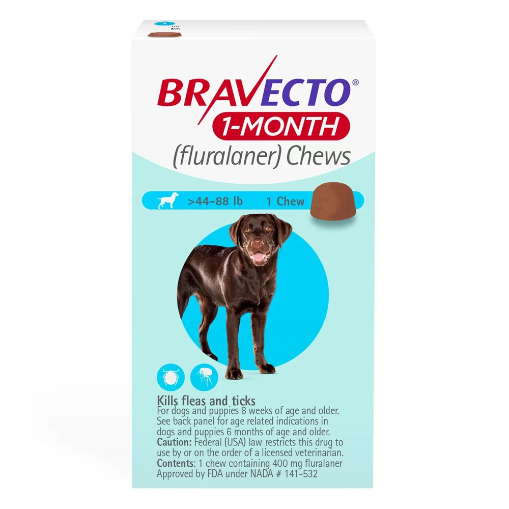 Bravecto masticabile da 1 mese per cani